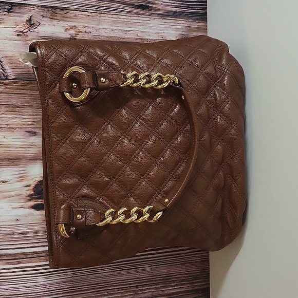 Marc Jacobs Brown Leather Quilte Classic Leather Zippers Tote Bag - Picture 8 of 14